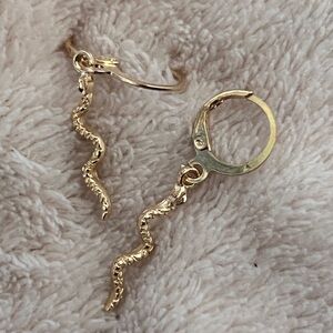 snake charm gold huggies